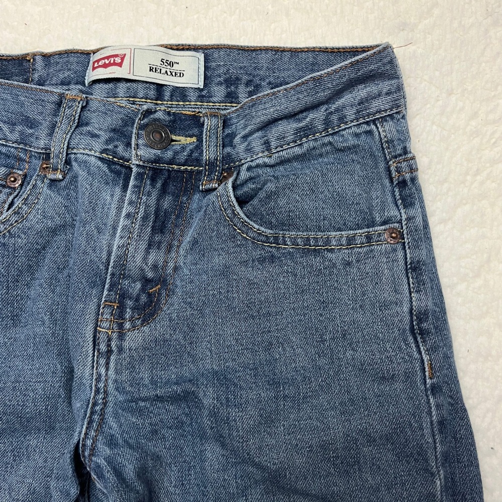 Levis Jeans Youth Boys 12 REG Blue 550 Relaxed Fit Denim Pants 26x26 5550-951